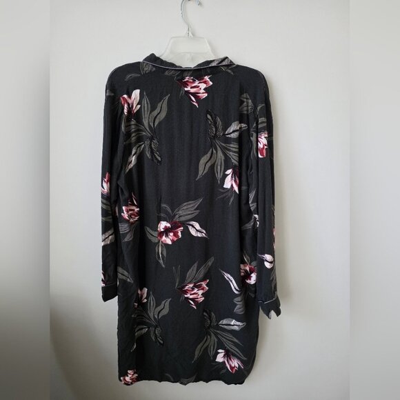 CHANGE | Night Shirt Dress Lingerie Green Floral Button Diwn Sz XL - Picture 2 of 6